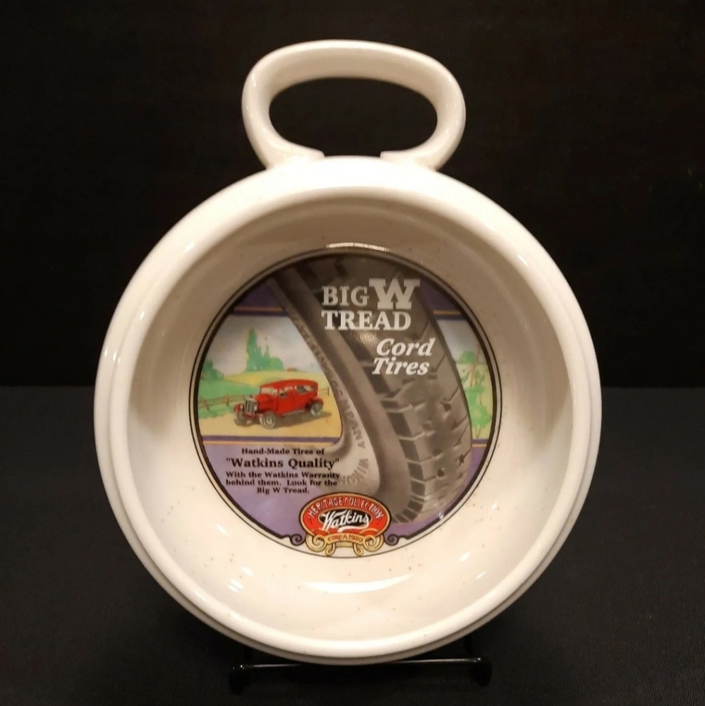 Watkins Heritage Collection Big W Tread Tires Handled Bowl #7903